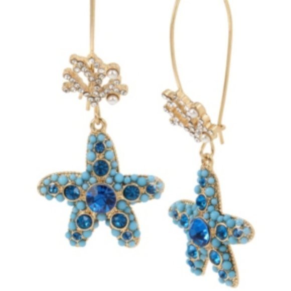 Betsey Johnson Jewelry - Betsey Johnson Star Fish Drop Earrings
